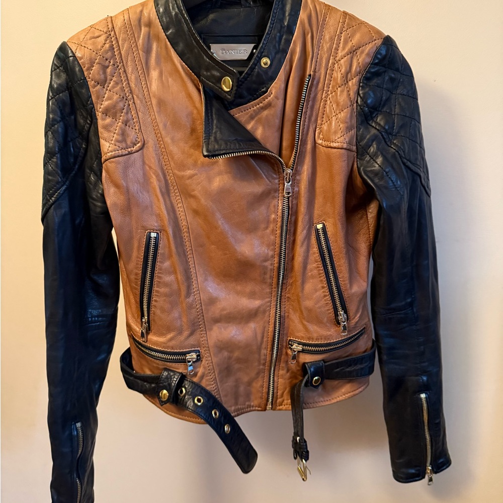 Danier Two-Tone Leather Jacket